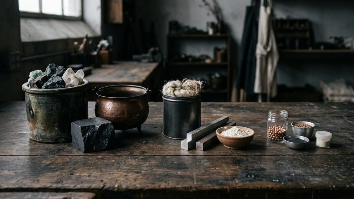 Insumos de produccion artesanal ordenados en tres grupos segun su impacto en el costo
