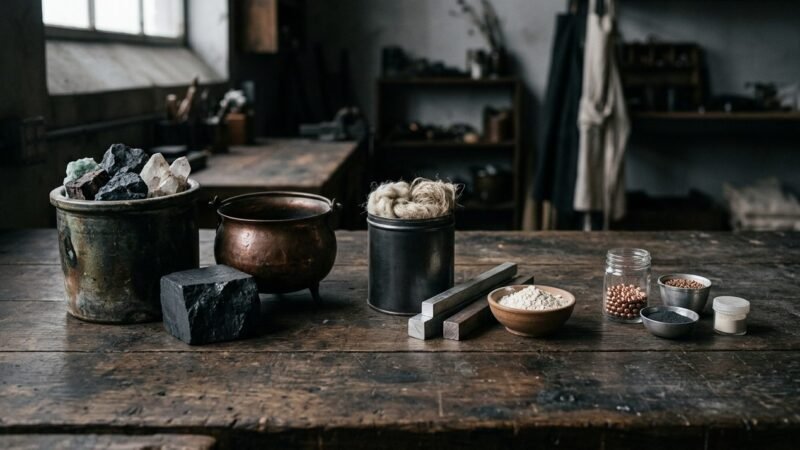 Insumos de produccion artesanal ordenados en tres grupos segun su impacto en el costo
